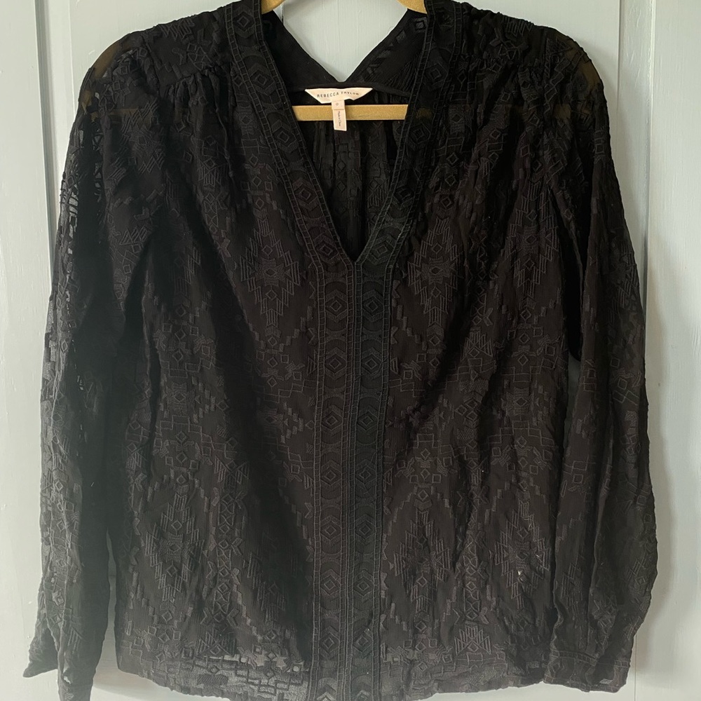 Rebecca Taylor Beautiful Sheer Blouse